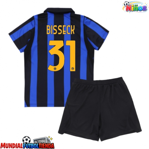 Camiseta Inter Milan Yann Bisseck #31 Primera Equipación Replica 2026-27 para niños mangas cortas (+ Pantalones cortos)